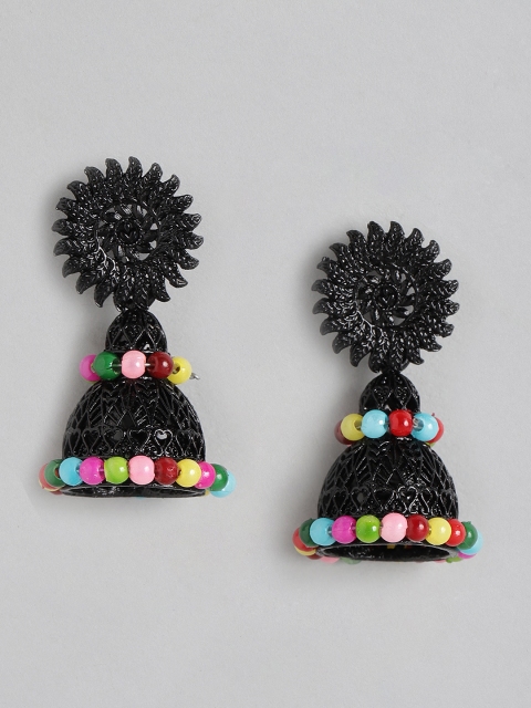 

Anouk Black Dome Shaped Jhumkas Earrings