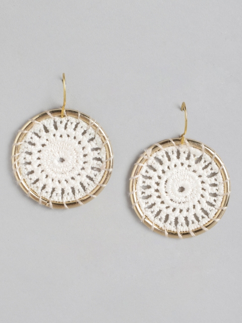 

Anouk White Gold-Plated Circular Crochet Drop Earrings