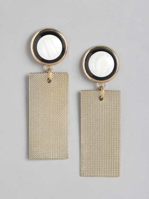 

Anouk White Gold-Plated Geometric Drop Earrings