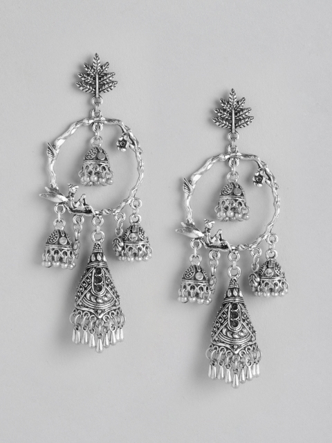 

Anouk Oxidised Silver-Plated Tinker Bell Classic Drop Earrings