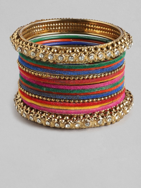 

Anouk Set of 16 Multicoloured Bangles, Multi
