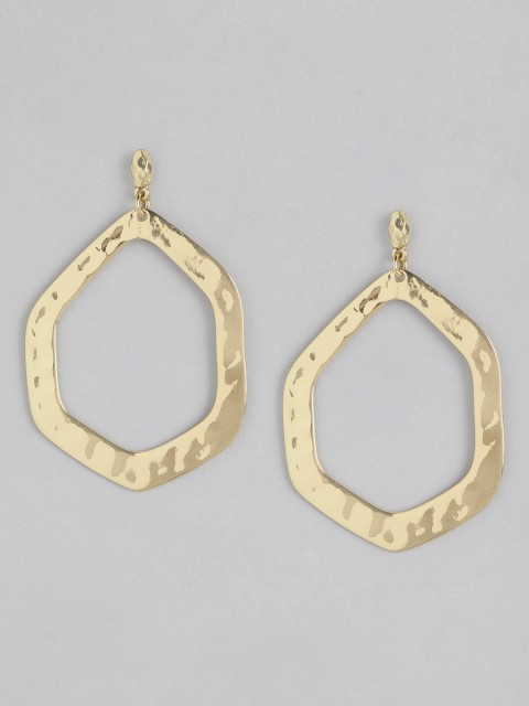 

Anouk Gold-Plated Hammered Contemporary Drop Earrings