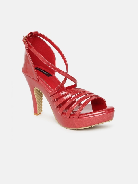 

VAYONAA Women Red PU Platform Peep Toes