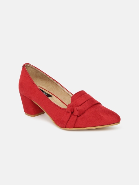 

VAYONAA Red PU Block Pumps