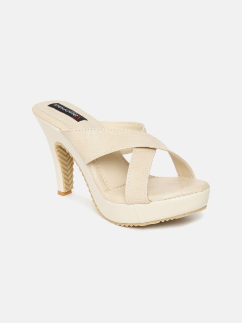 

VAYONAA Women Cream-Coloured PU Stiletto Sandals