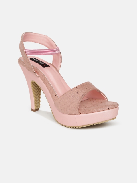 

VAYONAA Pink & Beige Printed Party Platform Sandals