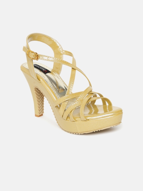 

VAYONAA Gold-Toned Party Stiletto Sandals