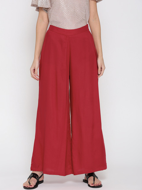 

Global Desi Women Red Palazzos