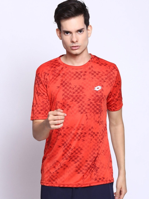 

Lotto Men Red Printed T-shirt
