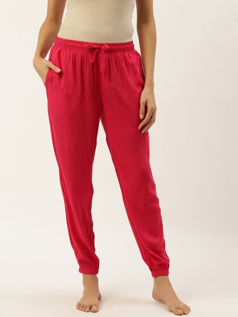 

Sweet Dreams Women Pink Solid Cotton Lounge Joggers