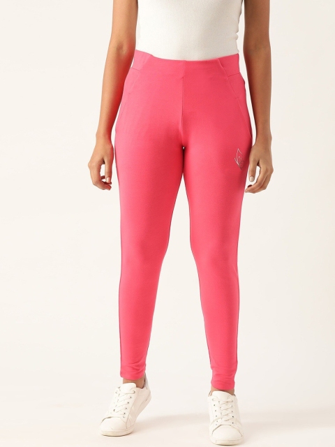 Sweet Dreams Women Pink Solid Mid-rise Cotton Pyjama