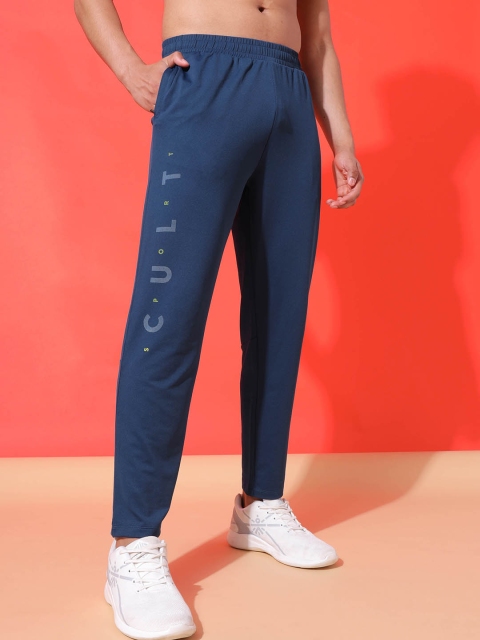 

Cultsport Men Navy Blue Solid Trackpants