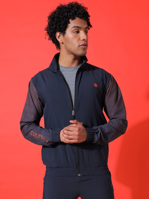 

Cultsport Men Navy Blue Training or Gym Sporty Jacket