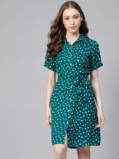 

StyleStone Blue Crepe Shirt Dress