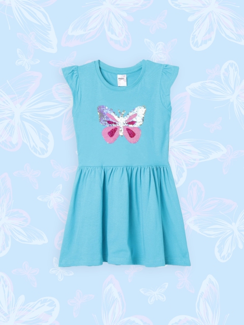 

max Girls Blue Sequinned Dress