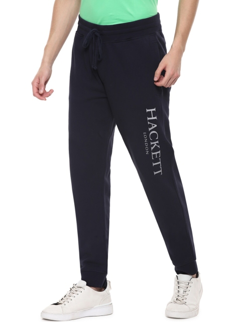 

HACKETT LONDON Men Navy Blue Solid Cotton Joggers