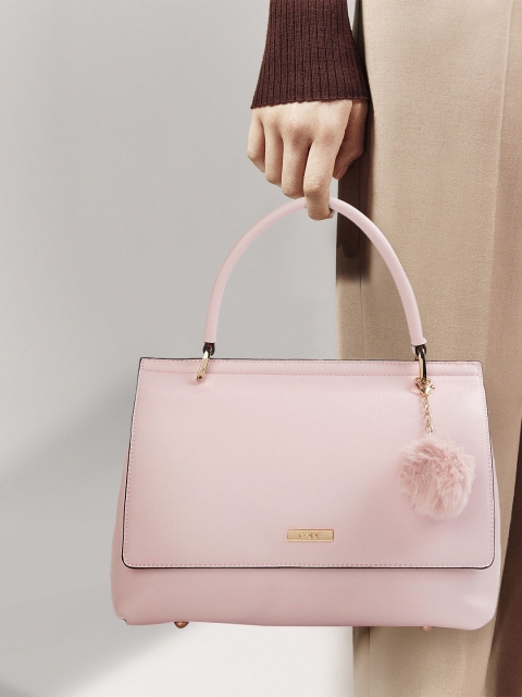 

CODE by Lifestyle Pink Structured Satchel with Tasselled
