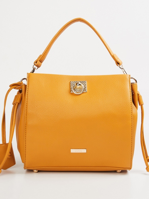 

CODE by Lifestyle Mustard Yellow Structured Handheld Bag