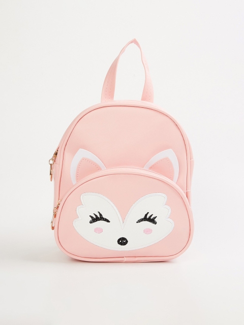 

Ginger by Lifestyle Women Peach-Coloured & White Backpack