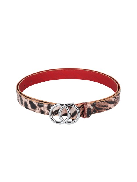 

Swiss Design Women Brown Printed PU Belt