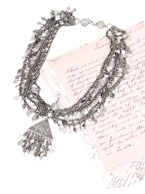 

SANGEETA BOOCHRA Silver-Toned Silver Handcrafted Necklace
