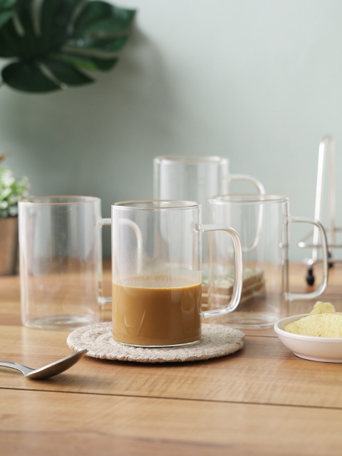 

Sanjeev Kapoor Set of 6 Transparent Solid Vigo Borosilicate Mugs