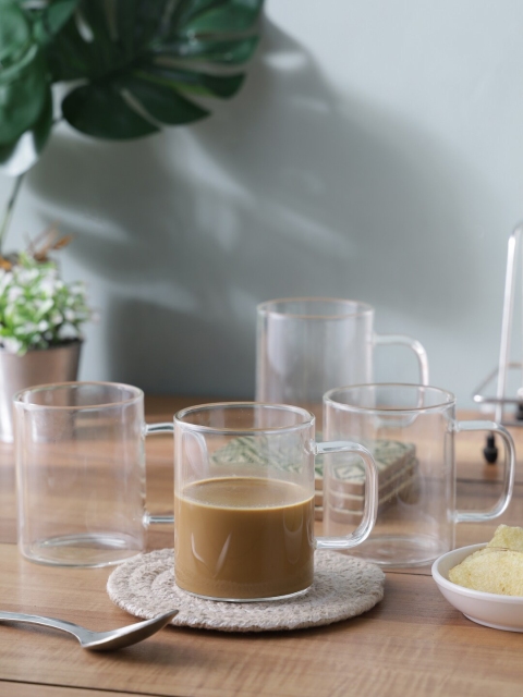 

Sanjeev Kapoor Set of 6 Transparent Solid Vigo Borosilicate Mugs