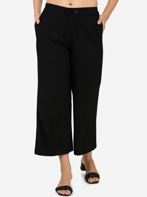 

Fbella Women Black Original Flared Culottes Trousers