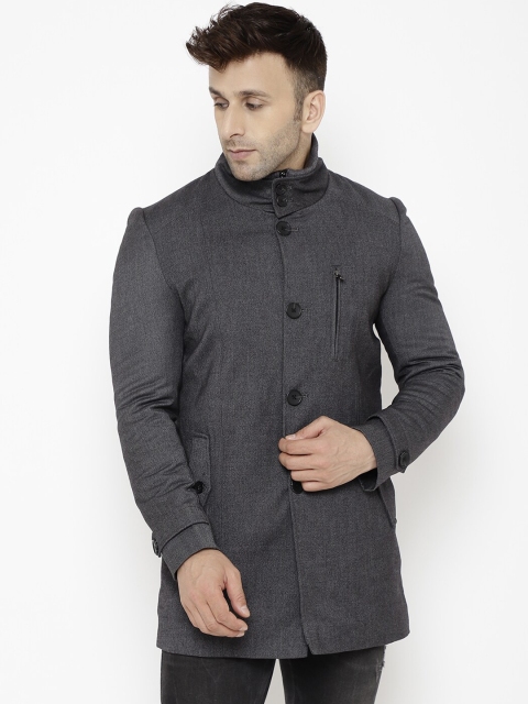 

LURE URBAN Men Coffee Brown Solid Regular-Fit Trench Coat