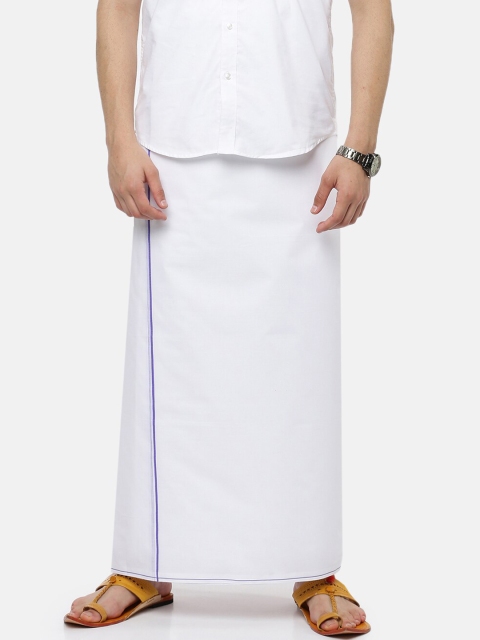 

RAMRAJ COTTON Men White Solid Pure Cotton Dhoti