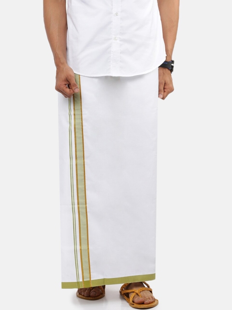 

RAMRAJ COTTON Men White Solid Pure Cotton Dhoti