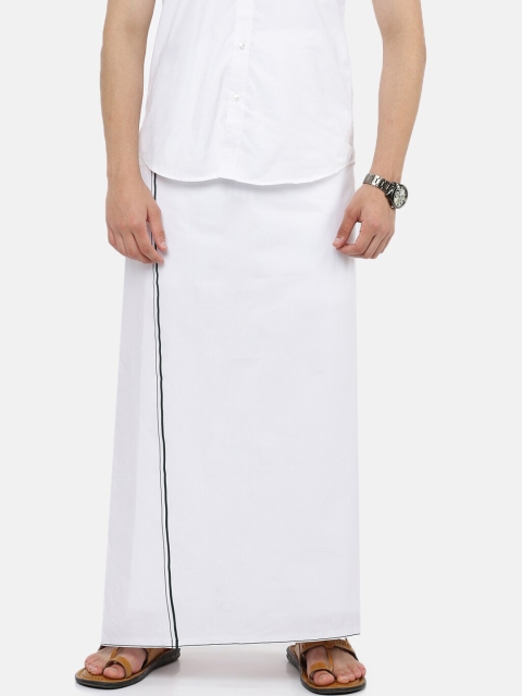 

Ramraj Men White Solid Pure Cotton Dhoti