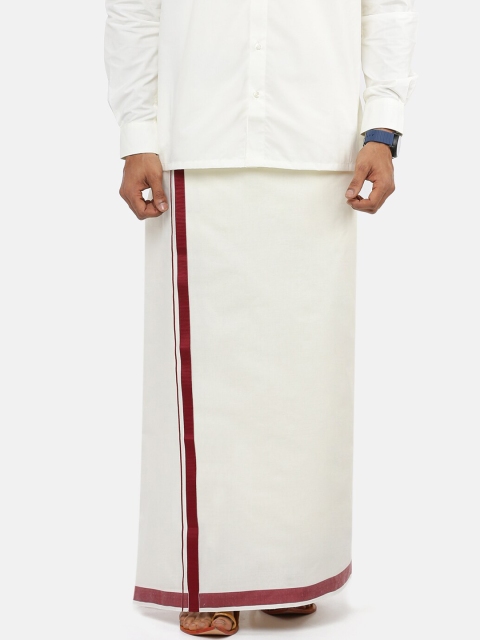 

Ramraj Men White Solid Pure Cotton Dhoti