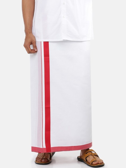 

RAMRAJ COTTON Men White Solid Pure Cotton Dhoti