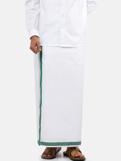 

RAMRAJ COTTON Men White Solid Pure Cotton Dhoti