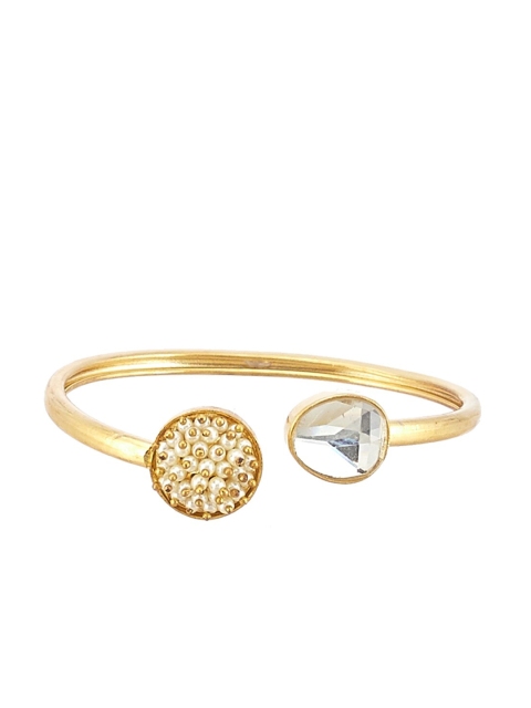 

Biba Women Gold-Toned & White Gold-Plated Contemporary Bangle