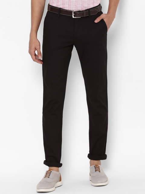 

Allen Solly Men Brown Textured Slim Fit Trousers
