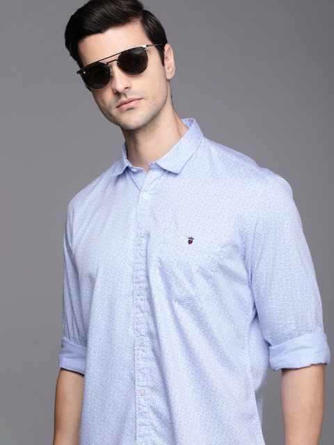 

Louis Philippe Jeans Men Blue Slim Fit Printed Casual Shirt