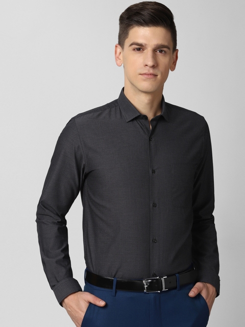 

Peter England Men Grey Slim Fit Opaque Formal Shirt