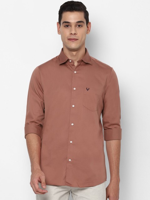 

Allen Solly Men Brown Slim Fit Opaque Cotton Casual Shirt