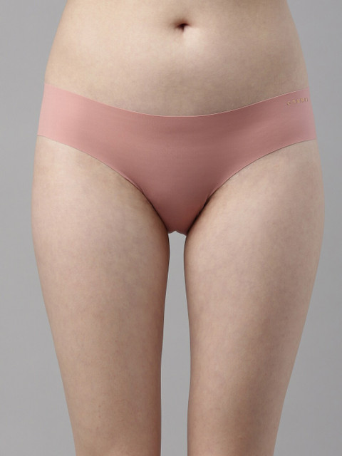 

Enamor Women Pink Solid Low-Rise Bikini Briefs PB01