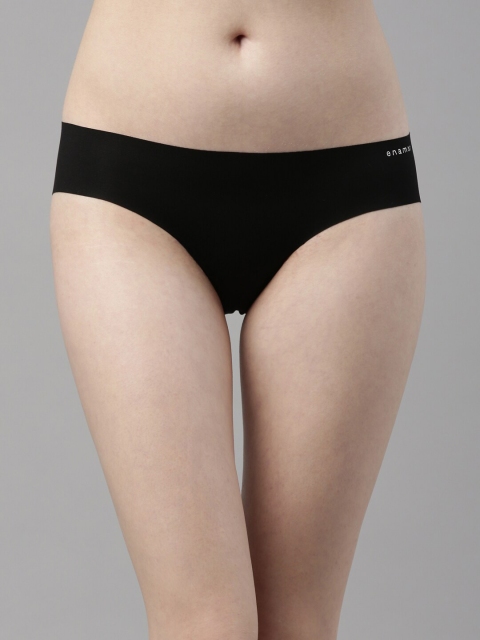 

Enamor Women Black Solid Bikini Briefs PB01