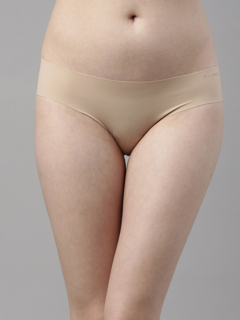 

Enamor Beige Seamless Bikini Briefs For Women Low-Waist Full Coverage - PB01