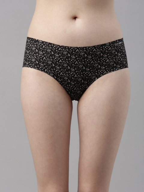 

Enamor Women Black & White Printed Seamless Hipster Briefs