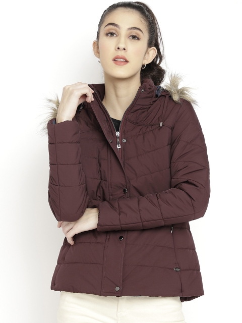 

LURE URBAN Women Maroon Longline Parka Jacket