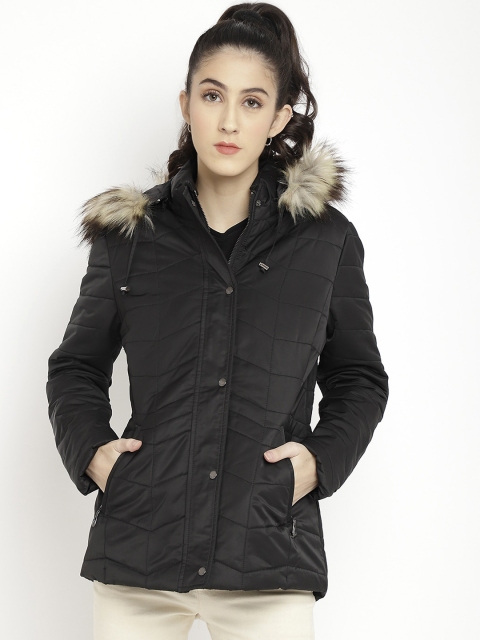 

LURE URBAN Women Black Longline Parka Jacket