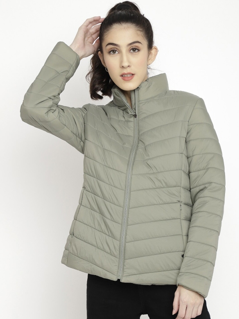 

LURE URBAN Women Green Longline Puffer Jacket