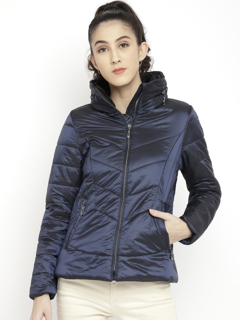 

LURE URBAN Women Navy Blue Puffer Jacket