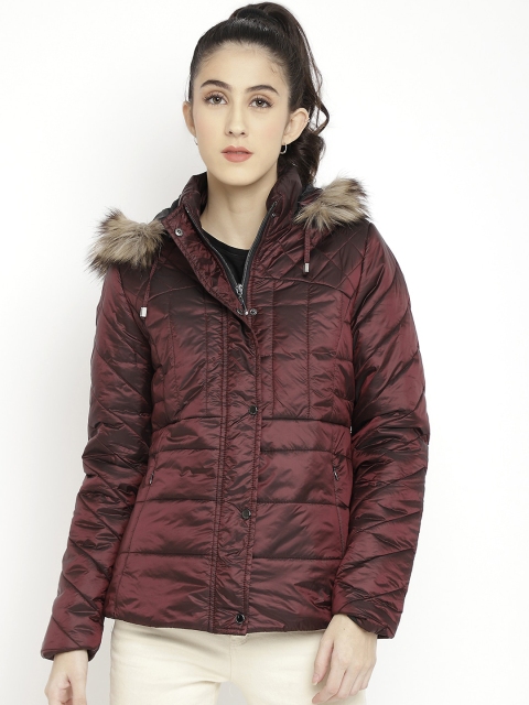 

LURE URBAN Women Maroon Parka Jacket