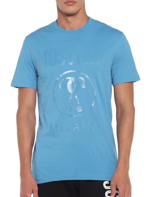 

MOSCHINO COUTURE Men Blue Printed T-shirt